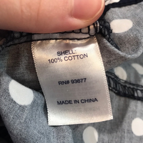 St. John’s bay polka dot quarter zip w hood size m - Picture 7 of 8